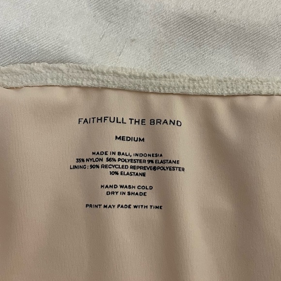 NEW Faithfull the Brand Minelli one piece womens M beige - Picture 5 of 6